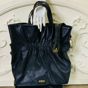 Leather Bucket Crossbody Top Handles Tote Bag